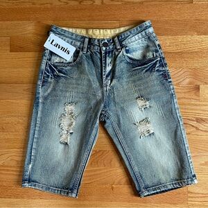 NWT Lavnis Men / Unisex Designer JORTS Jean Shorts Size 28 New With Tags